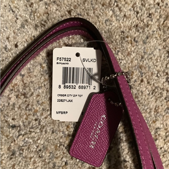 Coach City Tote NWT #F57522 SVLKD Pretty Orchid Color! - Picture 5 of 12